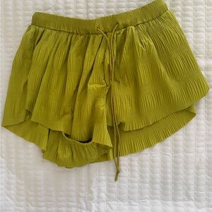 FP Movement by Free People Lime Green Pleated Skorts